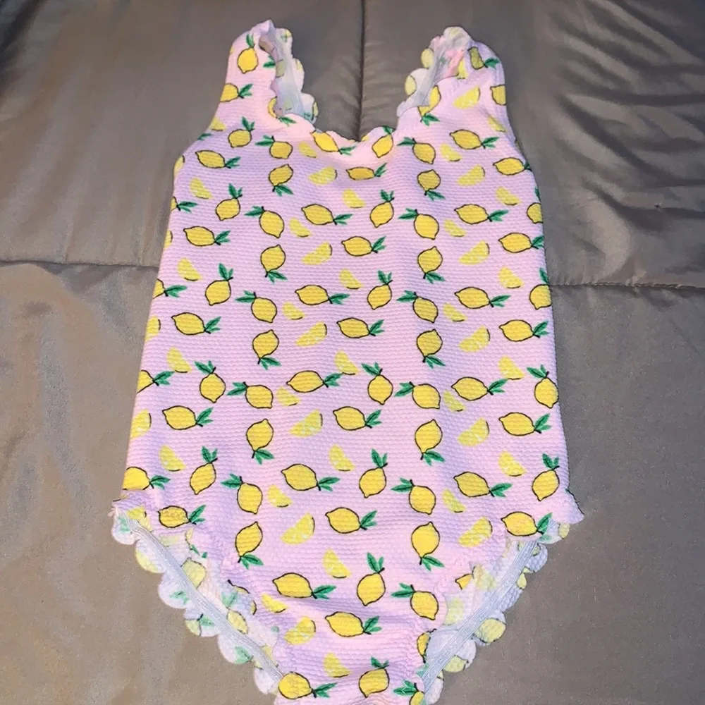 🍋💕Pink with Lemon Print One Piece Swimsuit - Picture 1 of 4